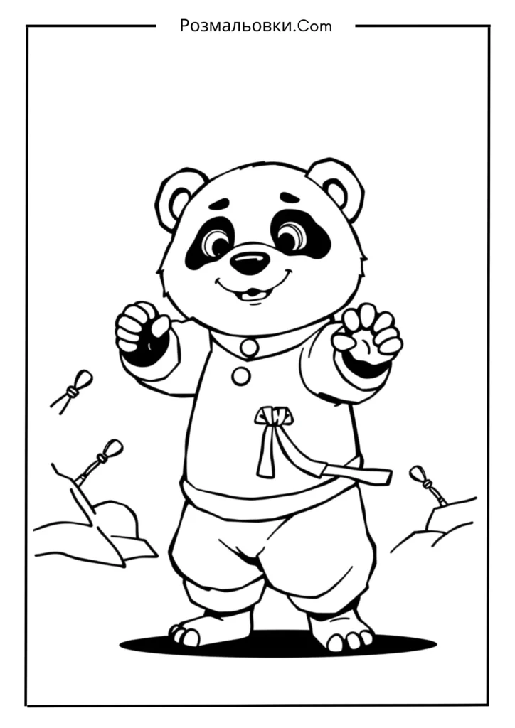 Розмальовки Панда Кунг Фу – 18 найкращих ідей для дітей 13 Дитинство По
