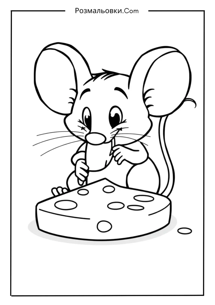 Розмальовка Том і Джеррі: 16 найкращих ідей для веселого малювання 10 Джеррі з сиром