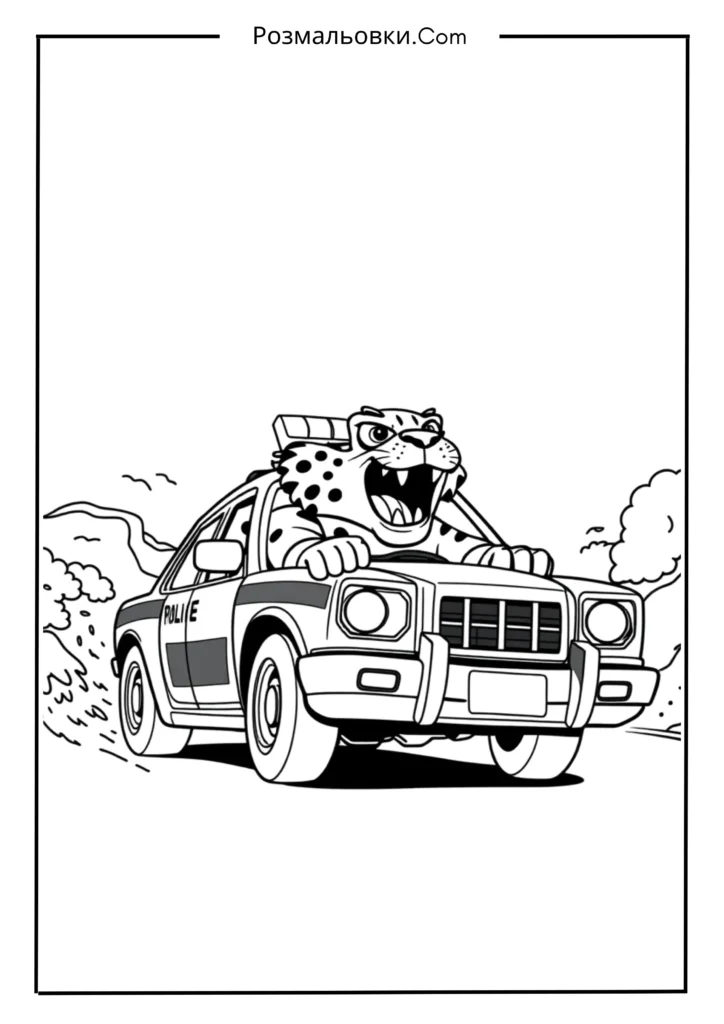 Клоухаузер у поліцейській машині