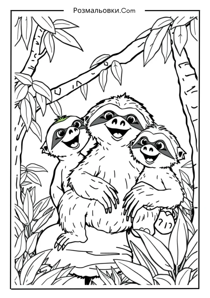 Лінивець Флеш з друзями