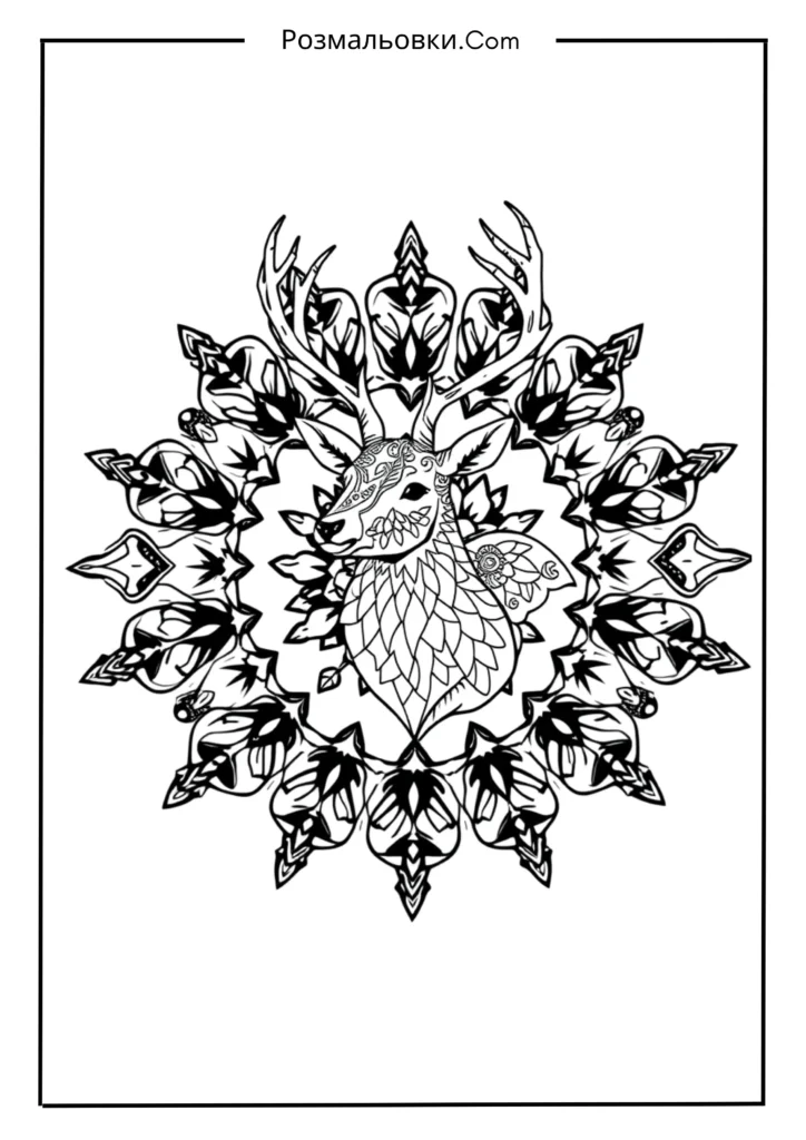 Мандала з оленем