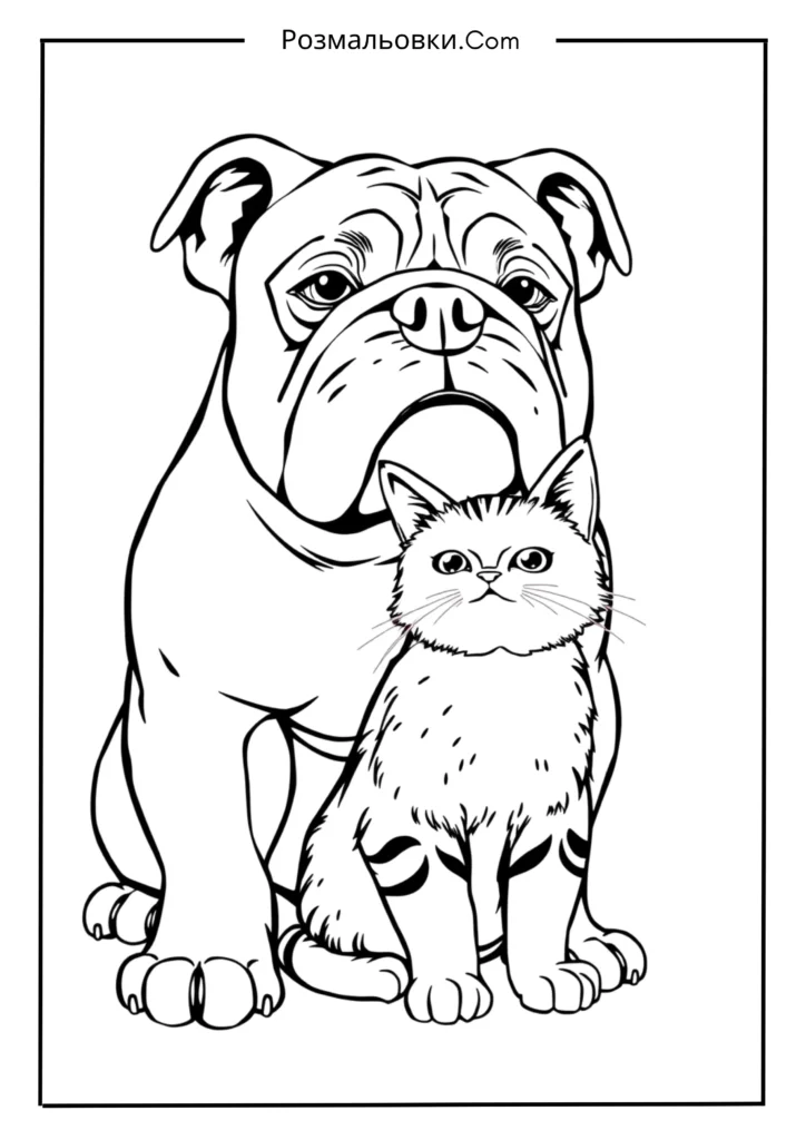 Розмальовка Том і Джеррі: 16 найкращих ідей для веселого малювання 9 Спайк, Бульдог і Тайк