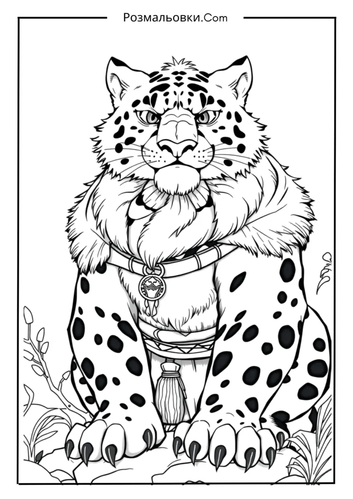 Розмальовки Панда Кунг Фу – 18 найкращих ідей для дітей 6 Тай Лунг – антагоніст