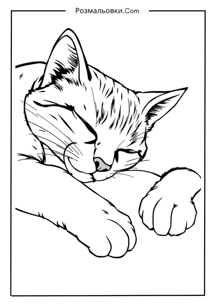 Розмальовка Том і Джеррі: 16 найкращих ідей для веселого малювання 12 Том спить