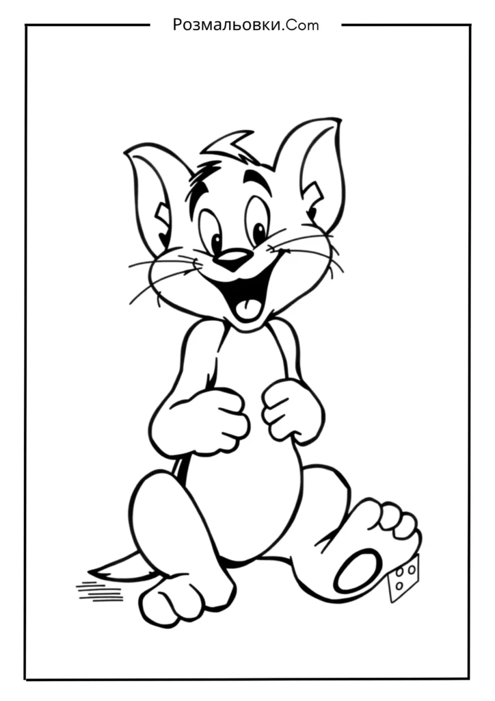 Розмальовка Том і Джеррі: 16 найкращих ідей для веселого малювання 3 Том здивований