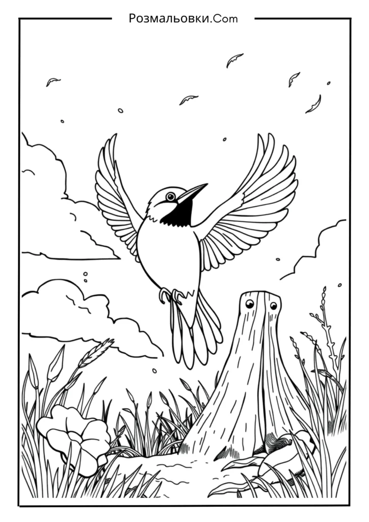 Розмальовки Злі пташки – 12 найкращих ідей для дітей 4 Велика рогатка