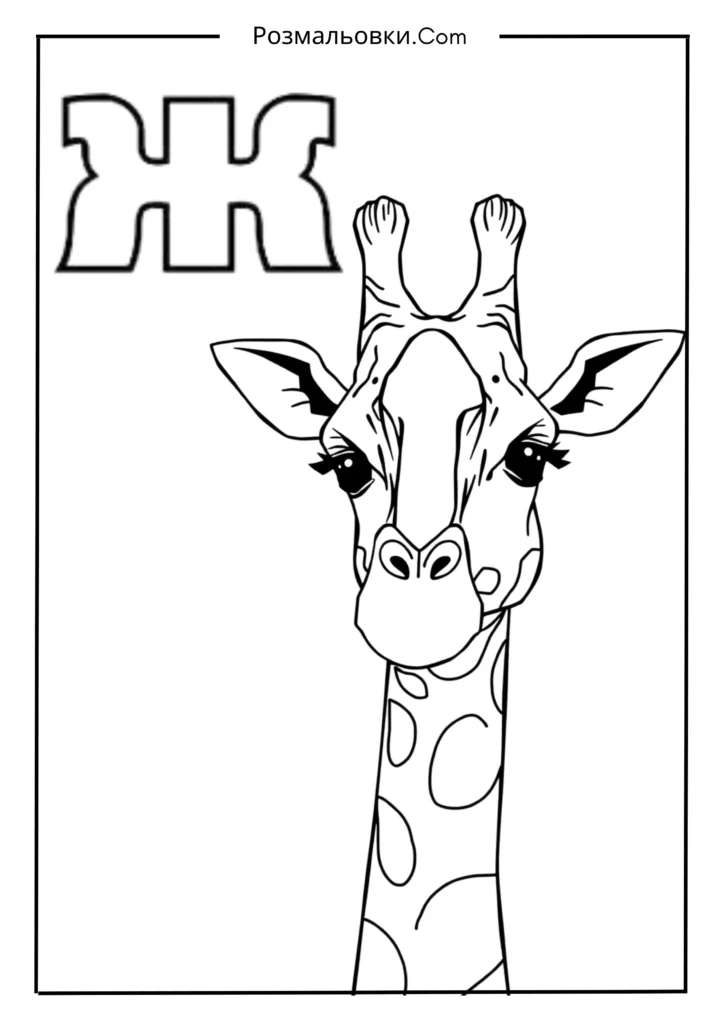Розмальовки букви українського алфавіту роздрукувати – 30 найкращі ідеї для дітей 6 Ж — ЖИРАФ