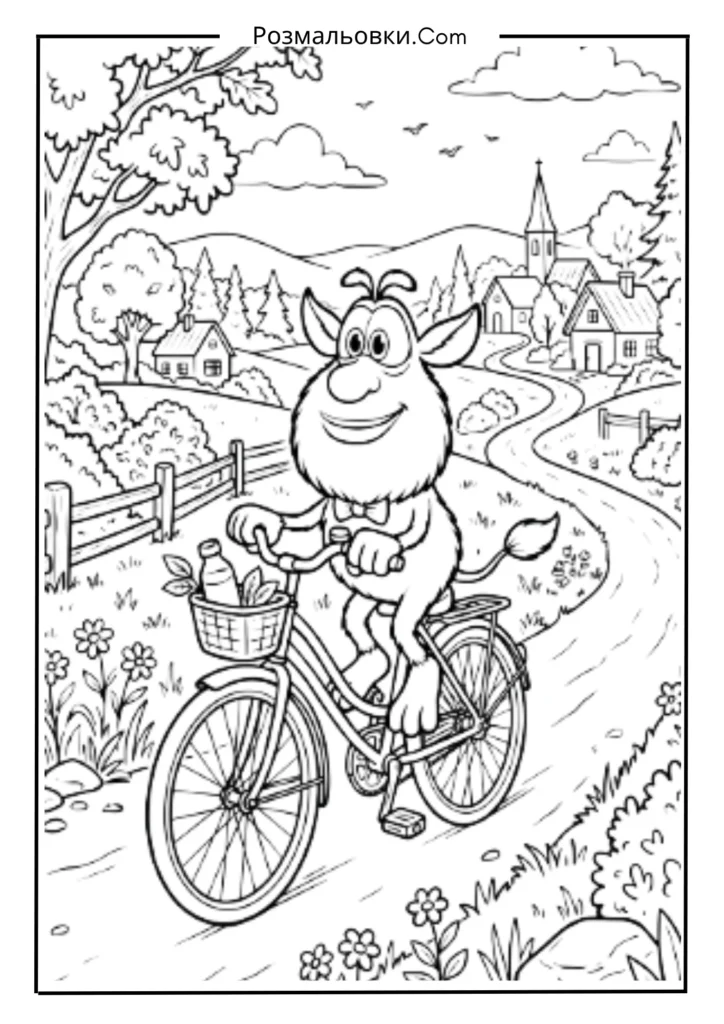 Буба їздить на велосипеді 