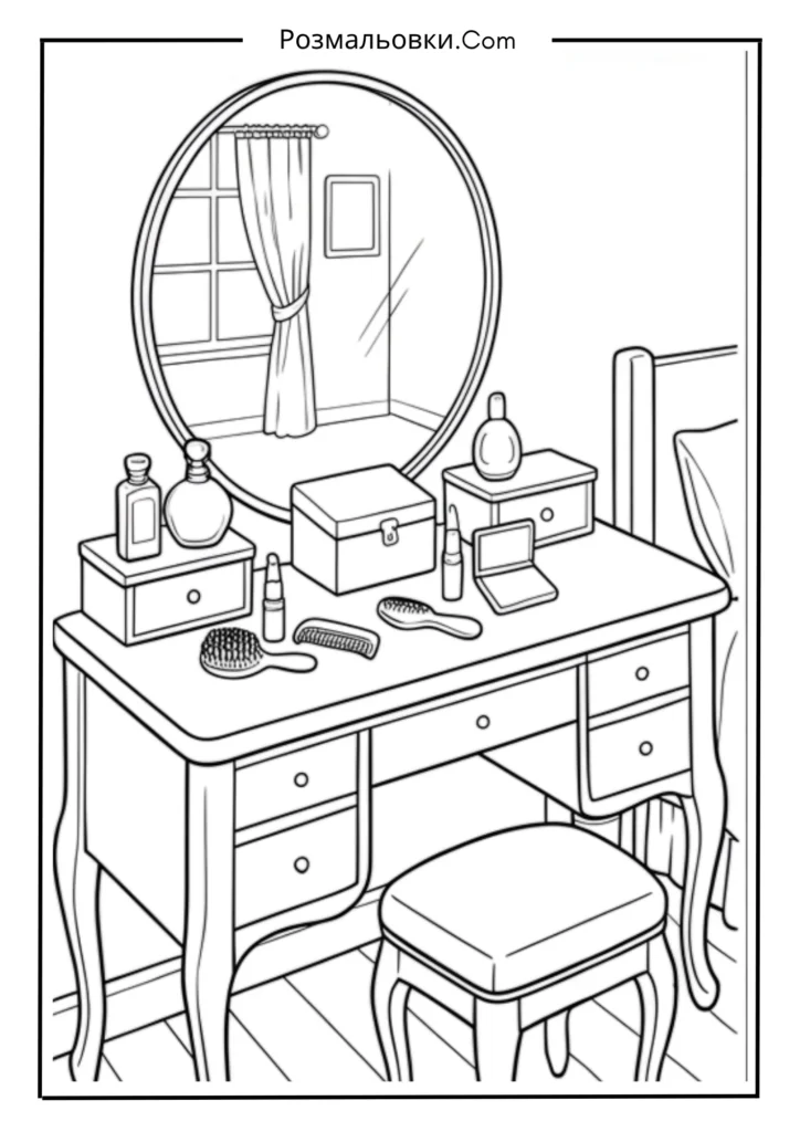 Дзеркало з тумбою