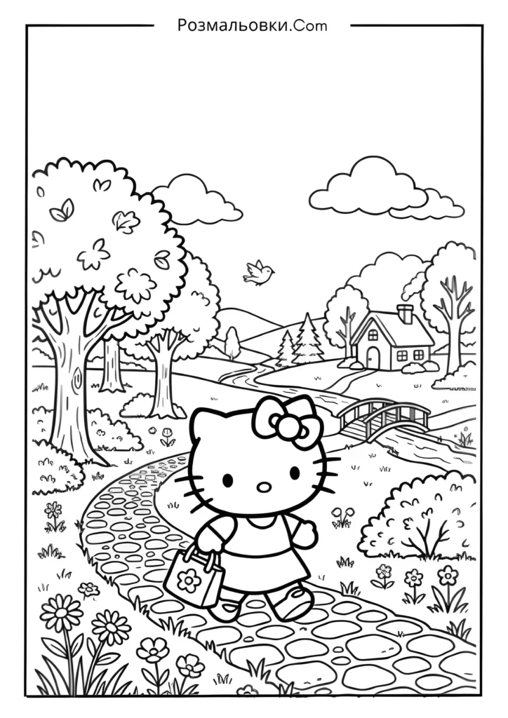 Hello Kitty на прогулянці