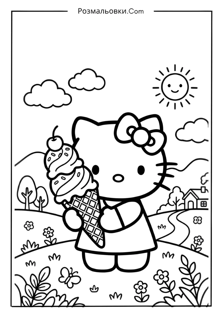 Hello Kitty з морозивом