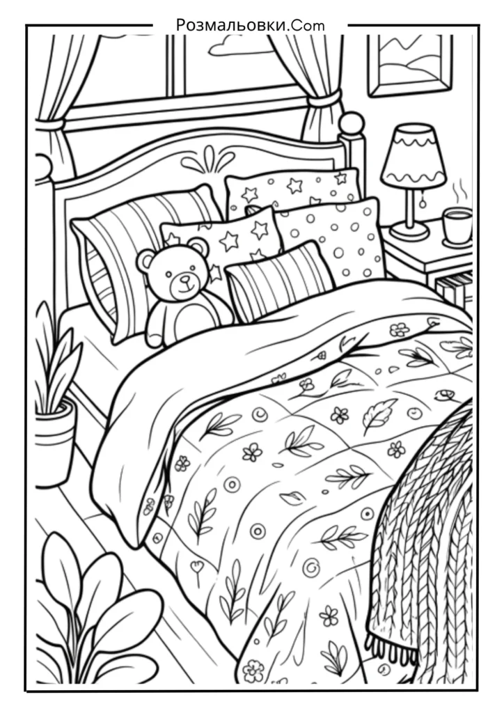 Ліжко розмальовка