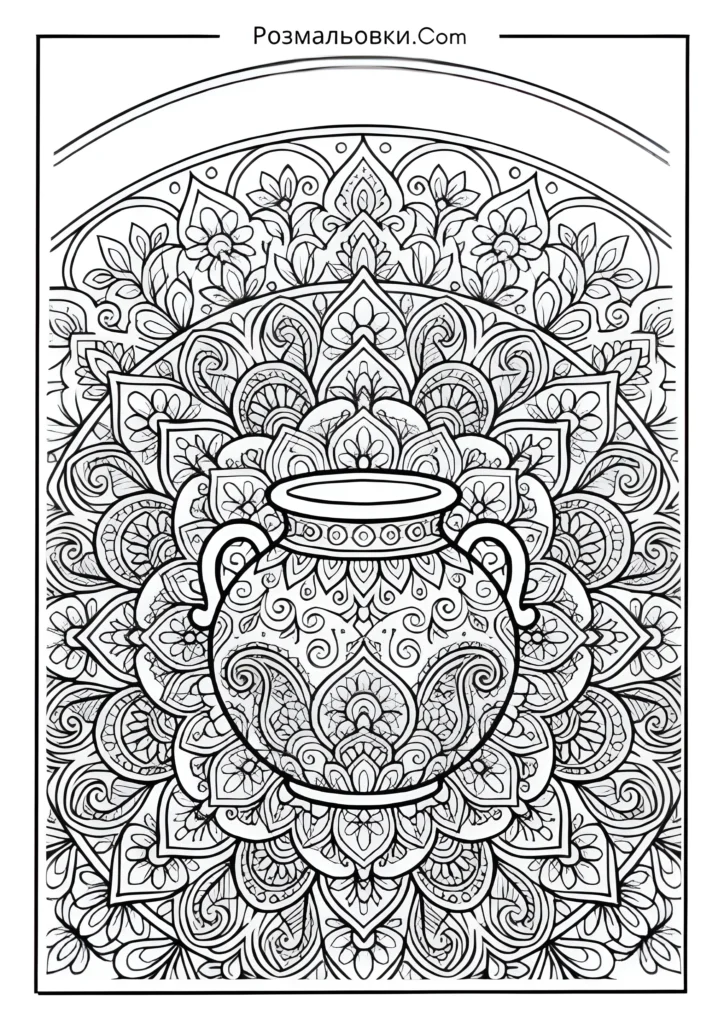 Мандала з горщиком