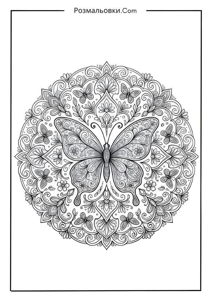 Мандала з метеликами