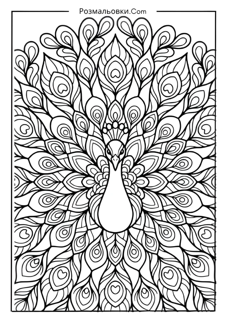 Мандала з павичем