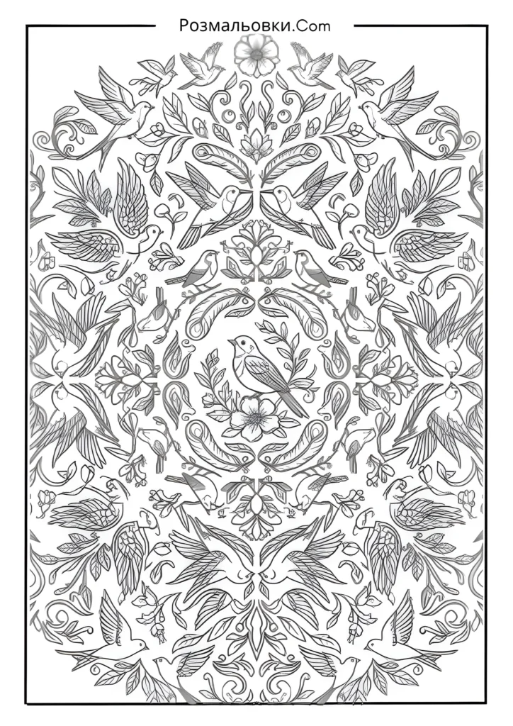 Мандала з птахами