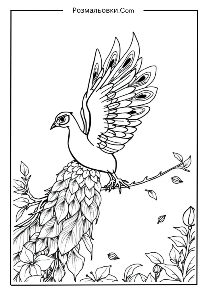 Павич у польоті