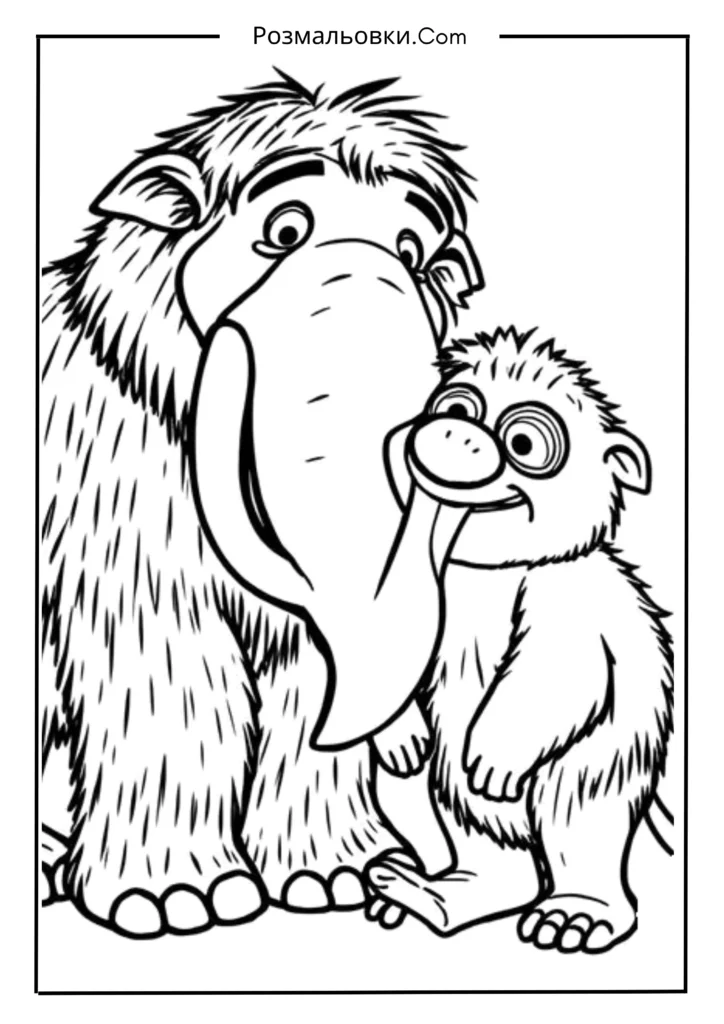 Льодовиковий період розмальовка – 16 найкращих ідей для дітей 12 Сід і Манфред
