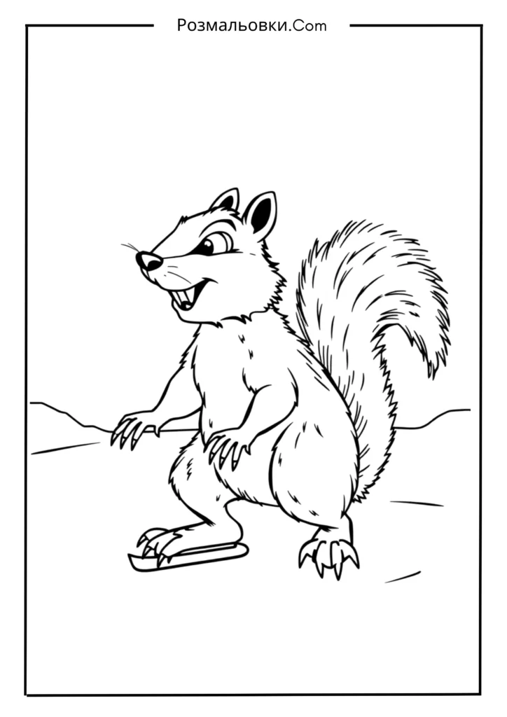 Льодовиковий період розмальовка – 16 найкращих ідей для дітей 7 Скрат на льоду